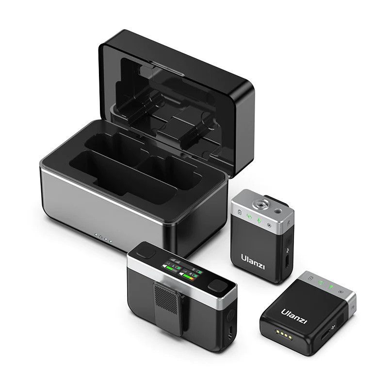 Ulanzi AM18 U-mic 2.4GHz vezeték nélküli duális mikrofon szett usb-a usb-c lightning csatlakozás Ulanzi AM18 U-mic 2.4GHz vezeték nélküli duális mikrofon szett usb-a usb-c lightning csatlakozás