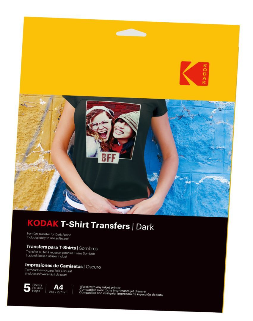 Kodak pólóra vasalható hőtranszfer fotópapírpapír sötét színű pólókhoz A4, 5db Kodak pólóra vasalható hőtranszfer fotópapírpapír sötét színű pólókhoz A4, 5db