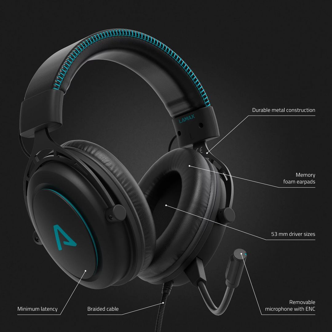 Lamax Heroes General 1 Gamer Headset Black Lamax Heroes General 1 Gamer Headset Black