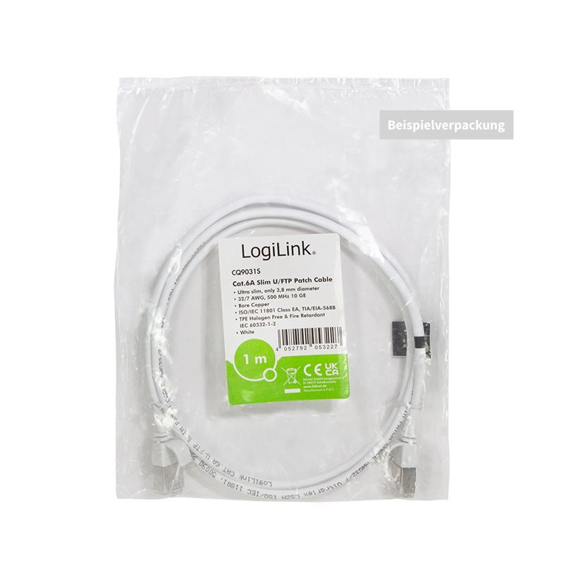 Logilink CAT6A U-FTP Patch Cable 0,5m White