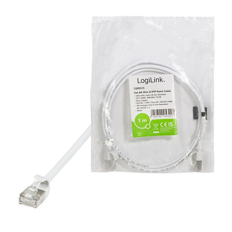 Logilink CAT6A U-FTP Patch Cable 0,5m White