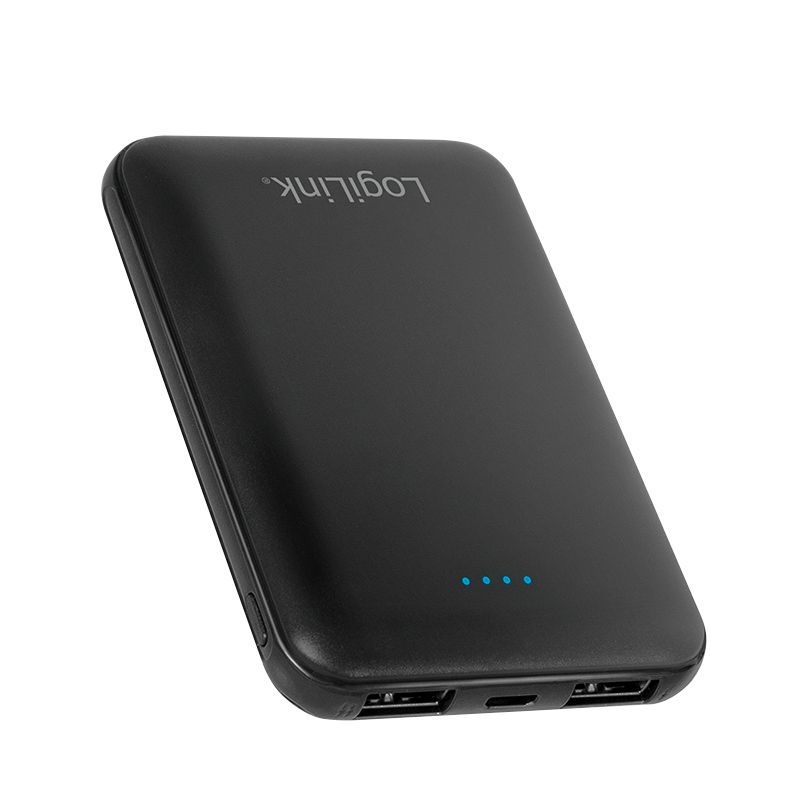 Logilink 2x USB-A 5000 mAh PowerBank Black Logilink 2x USB-A 5000 mAh PowerBank Black