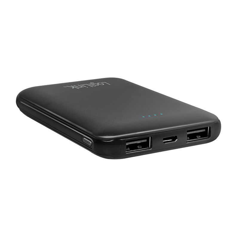 Logilink 2x USB-A 5000 mAh PowerBank Black Logilink 2x USB-A 5000 mAh PowerBank Black