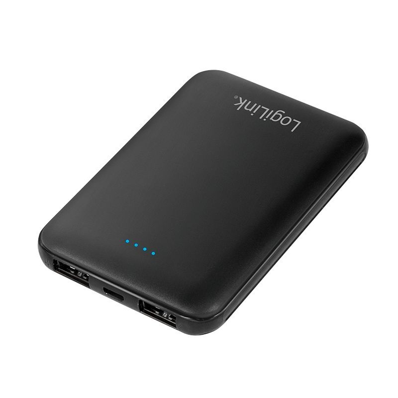 Logilink 2x USB-A 5000 mAh PowerBank Black Logilink 2x USB-A 5000 mAh PowerBank Black