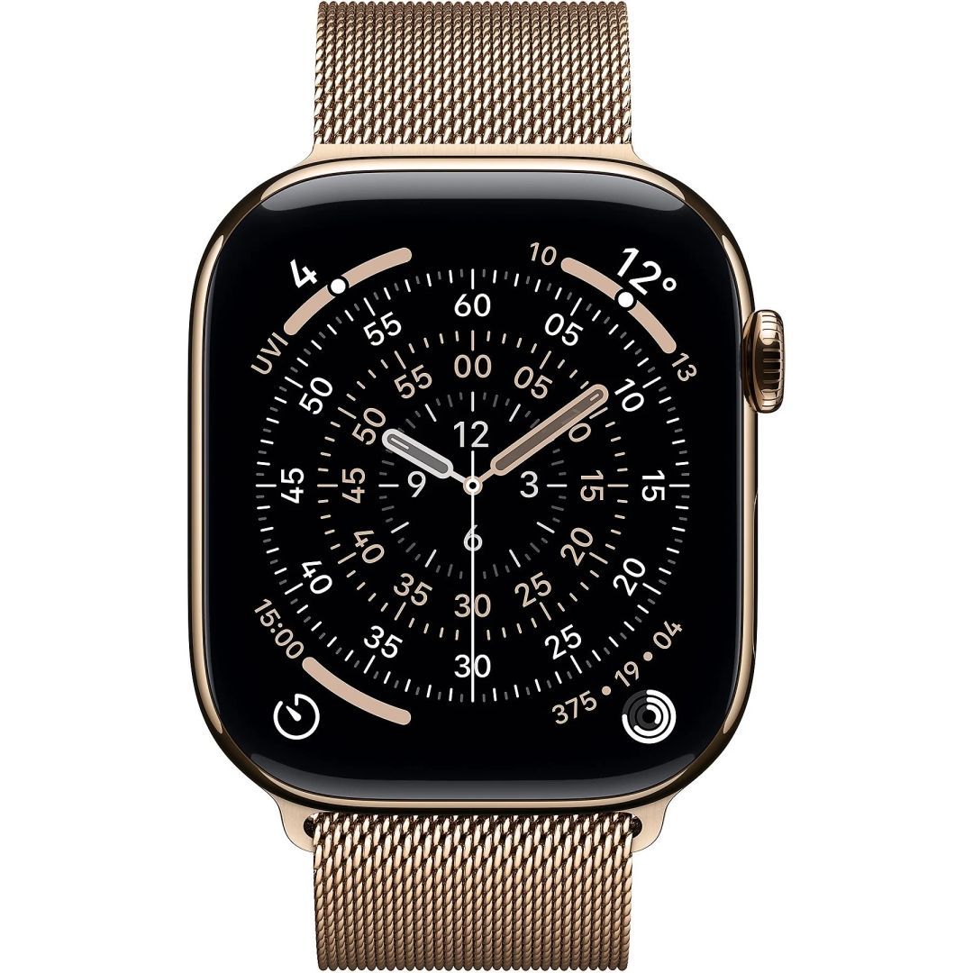 Apple Watch S11 Cellular 46mm Gold Titanium Case with Gold Milanese Loop S/M Apple Watch S11 Cellular 46mm Gold Titanium Case with Gold Milanese Loop S/M