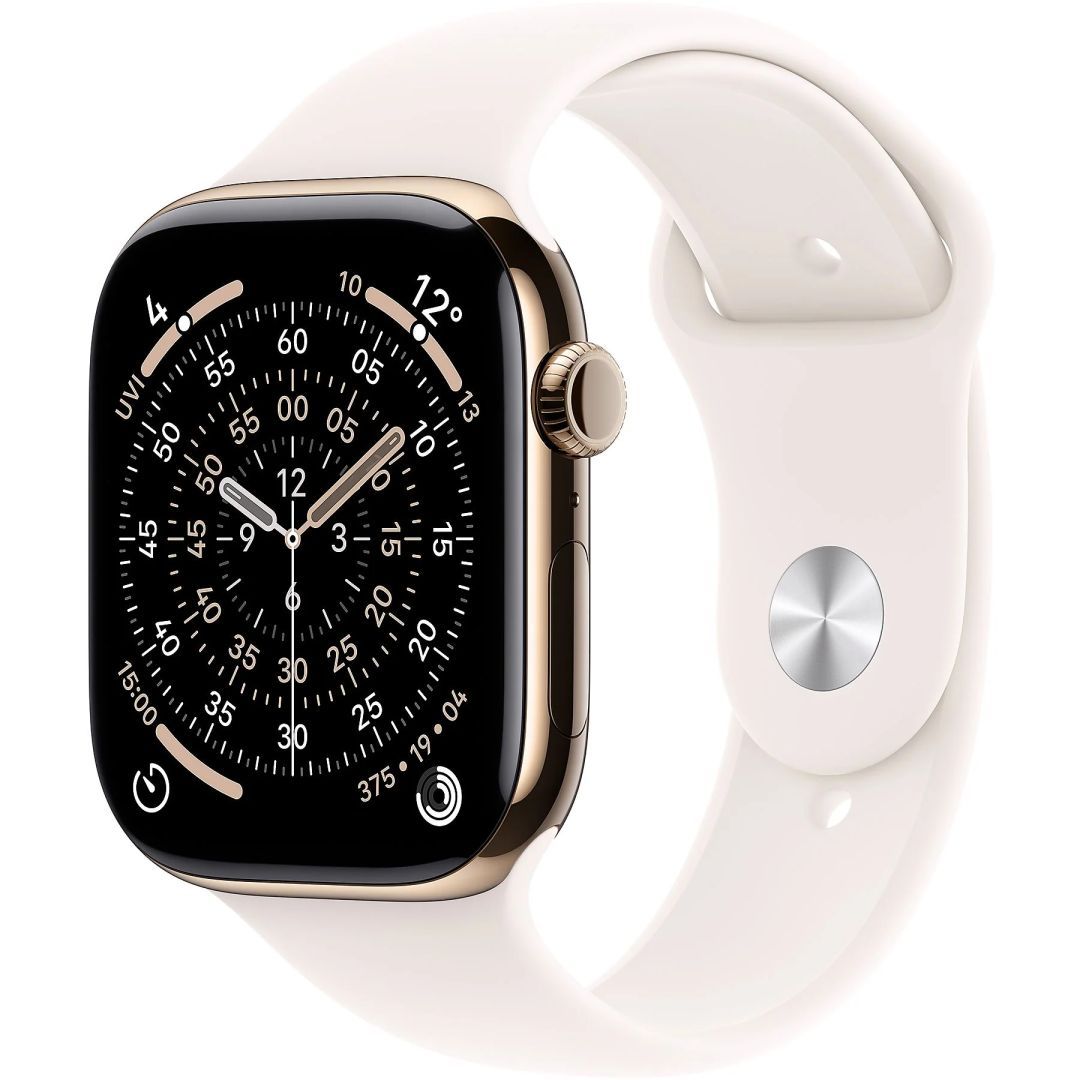 Apple Watch S11 Cellular 46mm Gold Titanium Case with Light Blush Sport Band M/L Apple Watch S11 Cellular 46mm Gold Titanium Case with Light Blush Sport Band M/L