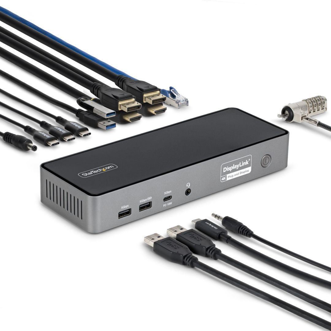 Startech DK30C2DPEPRUE Triple-Monitor USB-C Docking Station