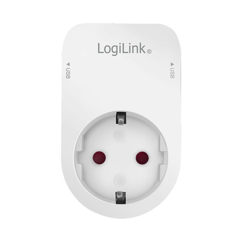 Logilink Socket adapter with holder 1x CEE 7/3 & 2x USB-A Logilink Socket adapter with holder 1x CEE 7/3 & 2x USB-A