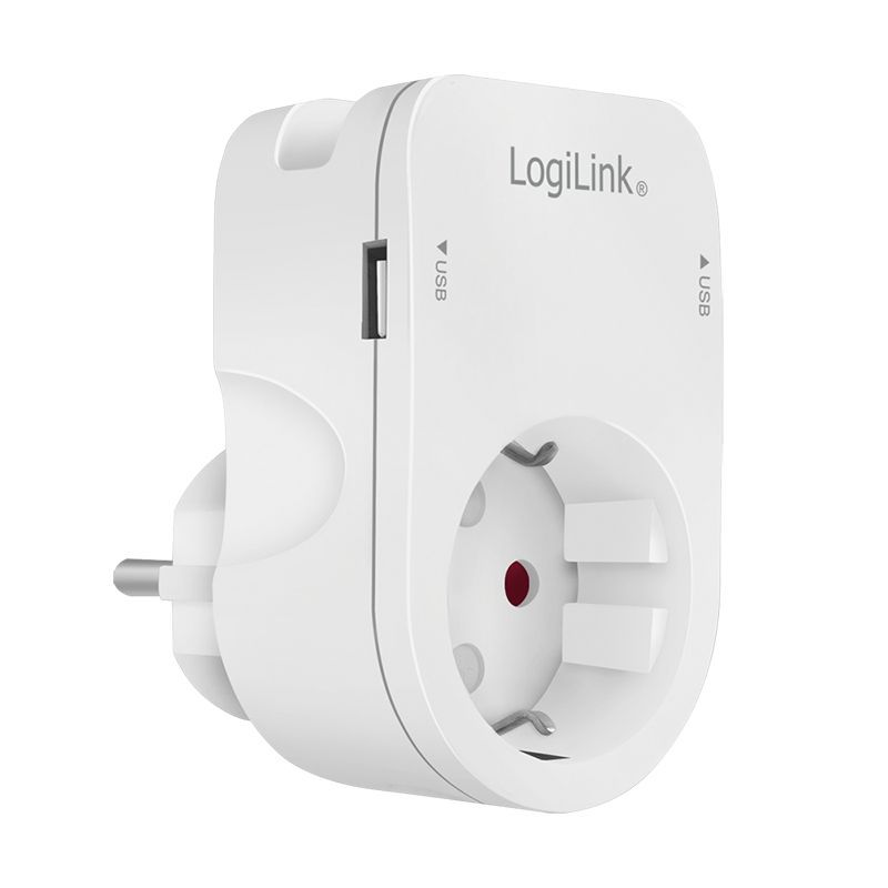 Logilink Socket adapter with holder 1x CEE 7/3 & 2x USB-A Logilink Socket adapter with holder 1x CEE 7/3 & 2x USB-A