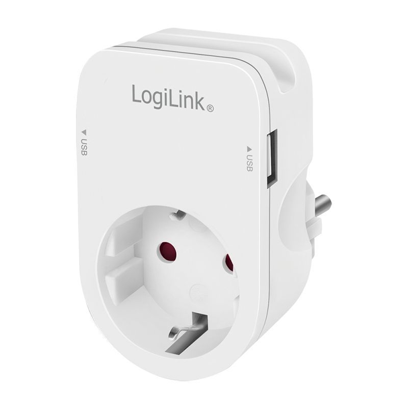 Logilink Socket adapter with holder 1x CEE 7/3 & 2x USB-A Logilink Socket adapter with holder 1x CEE 7/3 & 2x USB-A