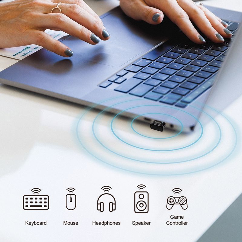 Logilink Bluetooth 5.3 adapter USB-A with LED Black Logilink Bluetooth 5.3 adapter USB-A with LED Black