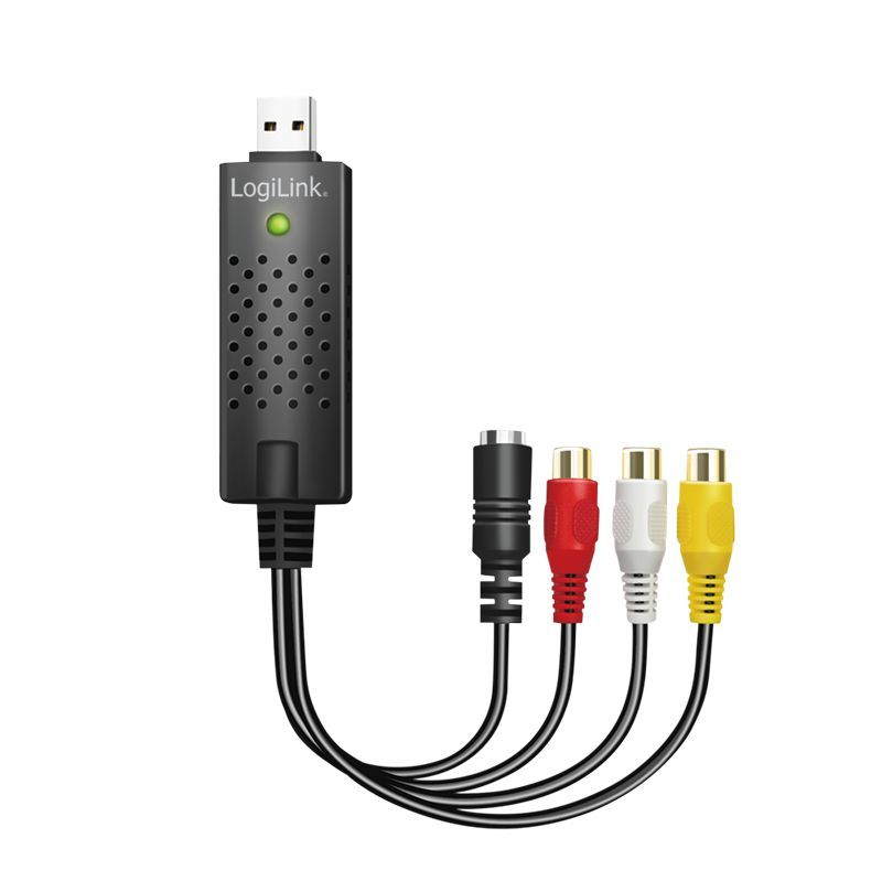 Logilink USB 2.0 A/V grabber USB A/M zu 3xCinch + miniDIN5/F Black Logilink USB 2.0 A/V grabber USB A/M zu 3xCinch + miniDIN5/F Black