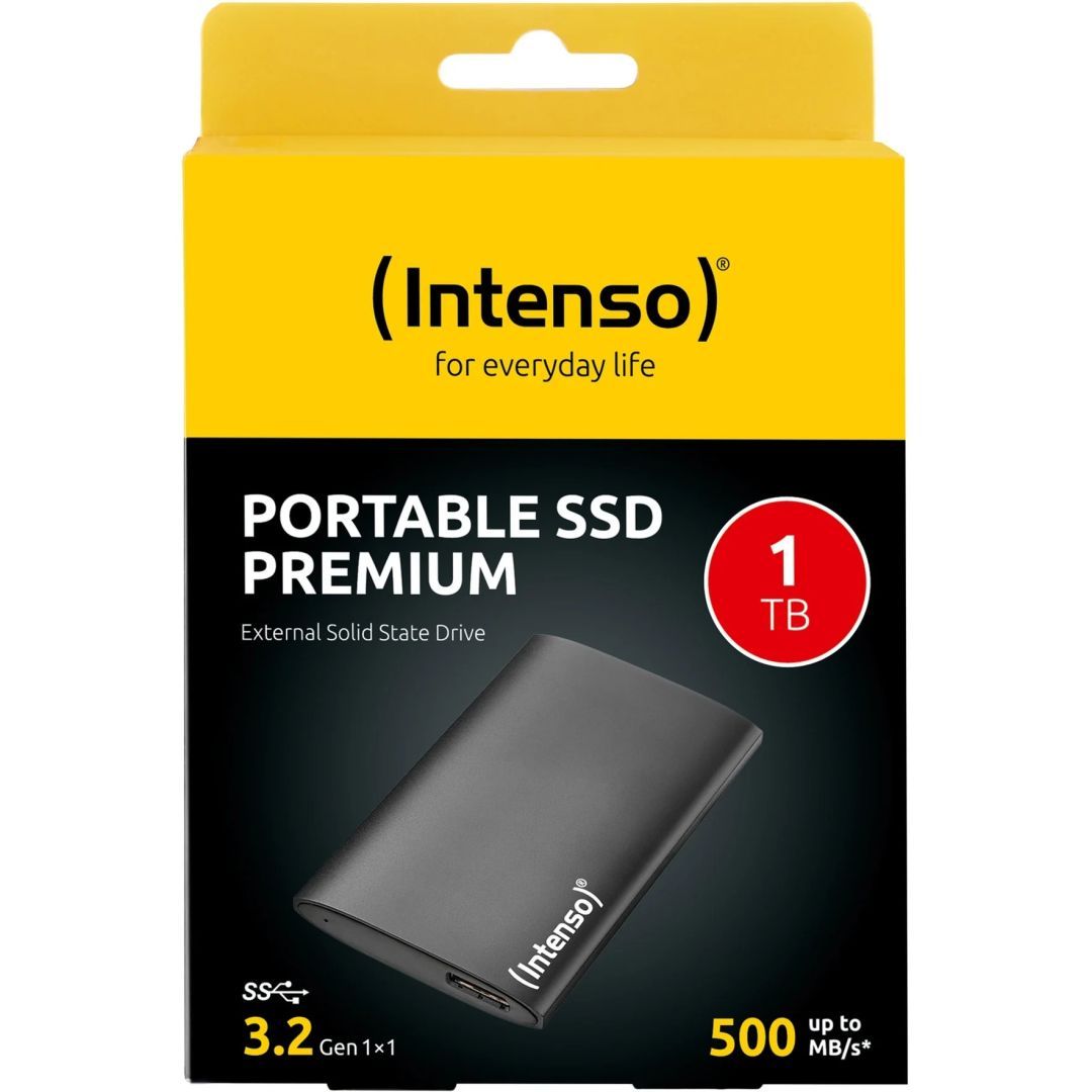Intenso 1TB USB3.2 Premium Portable SSD Black Intenso 1TB USB3.2 Premium Portable SSD Black
