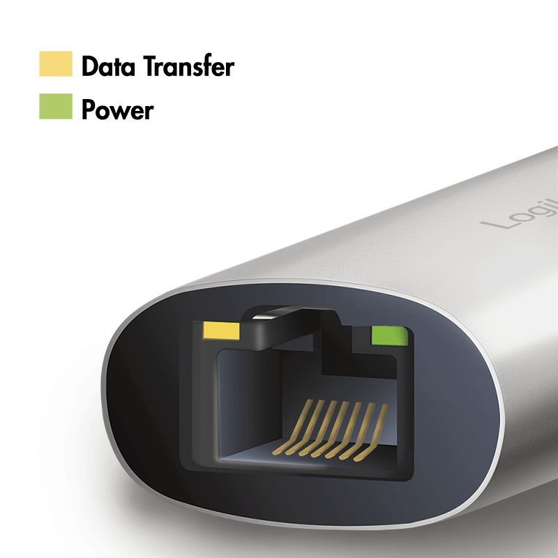 Logilink USB-C/M 3.2 Gen 1 to RJ45/F 5G Gigabit Ethernet Adapter Aluminium Logilink USB-C/M 3.2 Gen 1 to RJ45/F 5G Gigabit Ethernet Adapter Aluminium