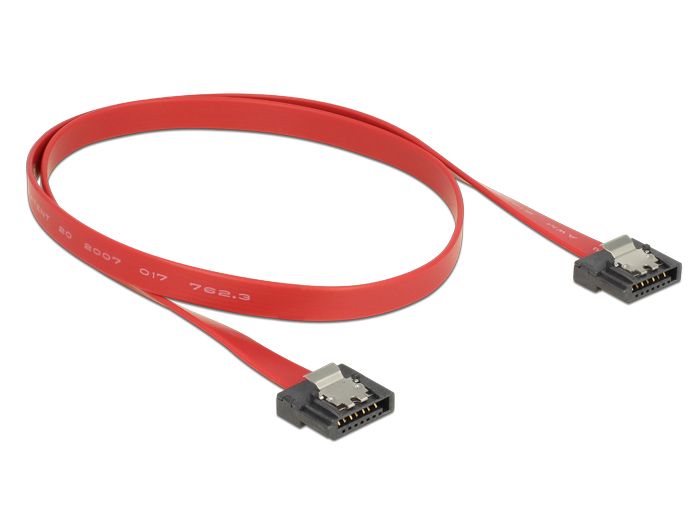 DeLock Cable SATA FLEXI 6 Gb/s 50cm Red Metal DeLock Cable SATA FLEXI 6 Gb/s 50cm Red Metal