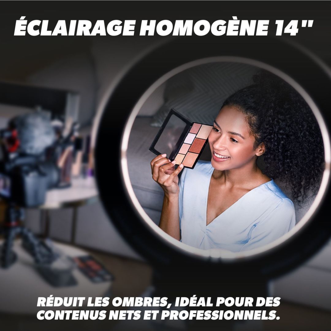 TnB INFLUENCE PRO 14" RGB LED Ring Light with Tripod for Studio