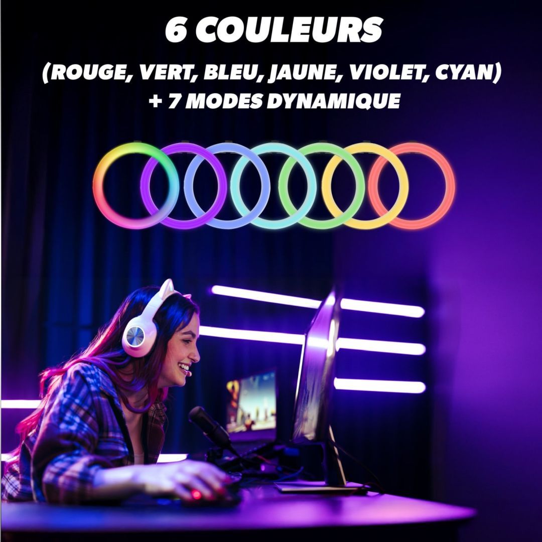 TnB INFLUENCE PRO 14" RGB LED Ring Light with Tripod for Studio