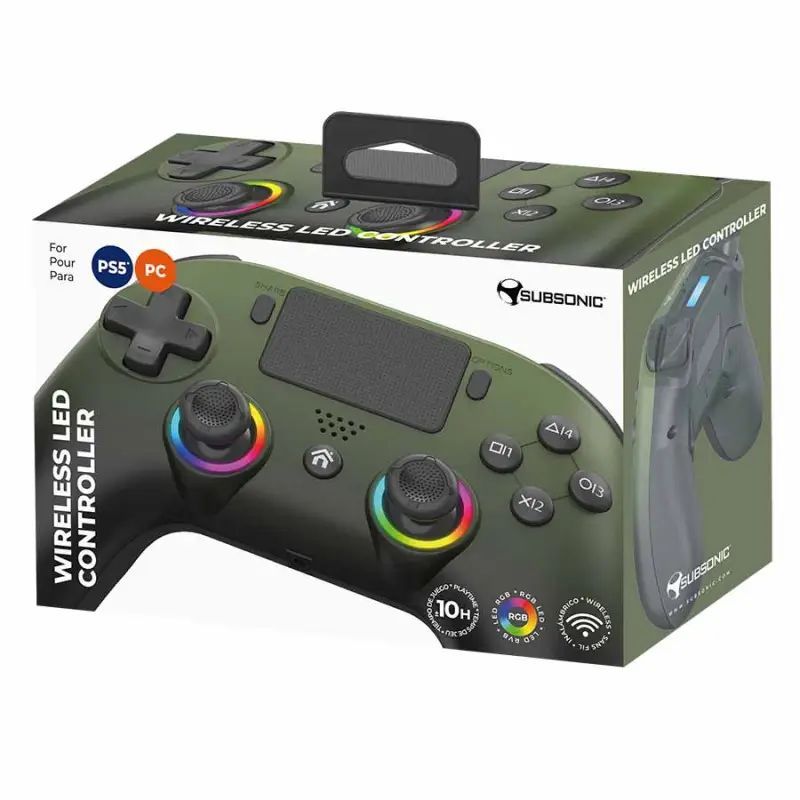 Subsonic PS5 Wireless LED Gamepad Green