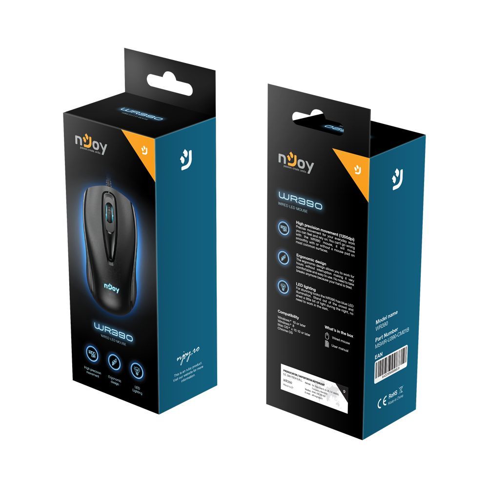 Njoy WR390 Mouse Black Njoy WR390 Mouse Black
