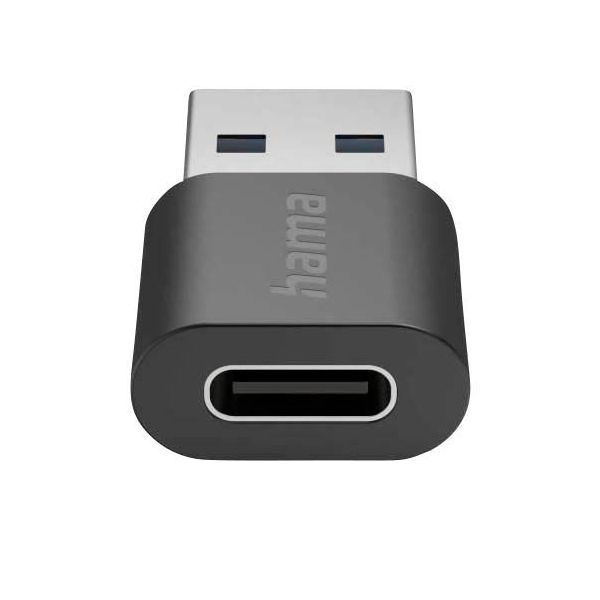 Hama USB3.2 USB-A to USB-C Adapter Black Hama USB3.2 USB-A to USB-C Adapter Black