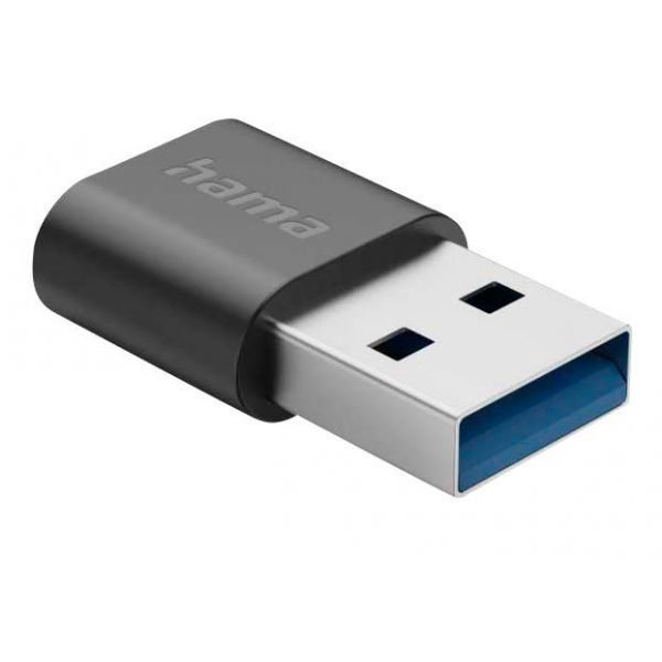 Hama USB3.2 USB-A to USB-C Adapter Black Hama USB3.2 USB-A to USB-C Adapter Black