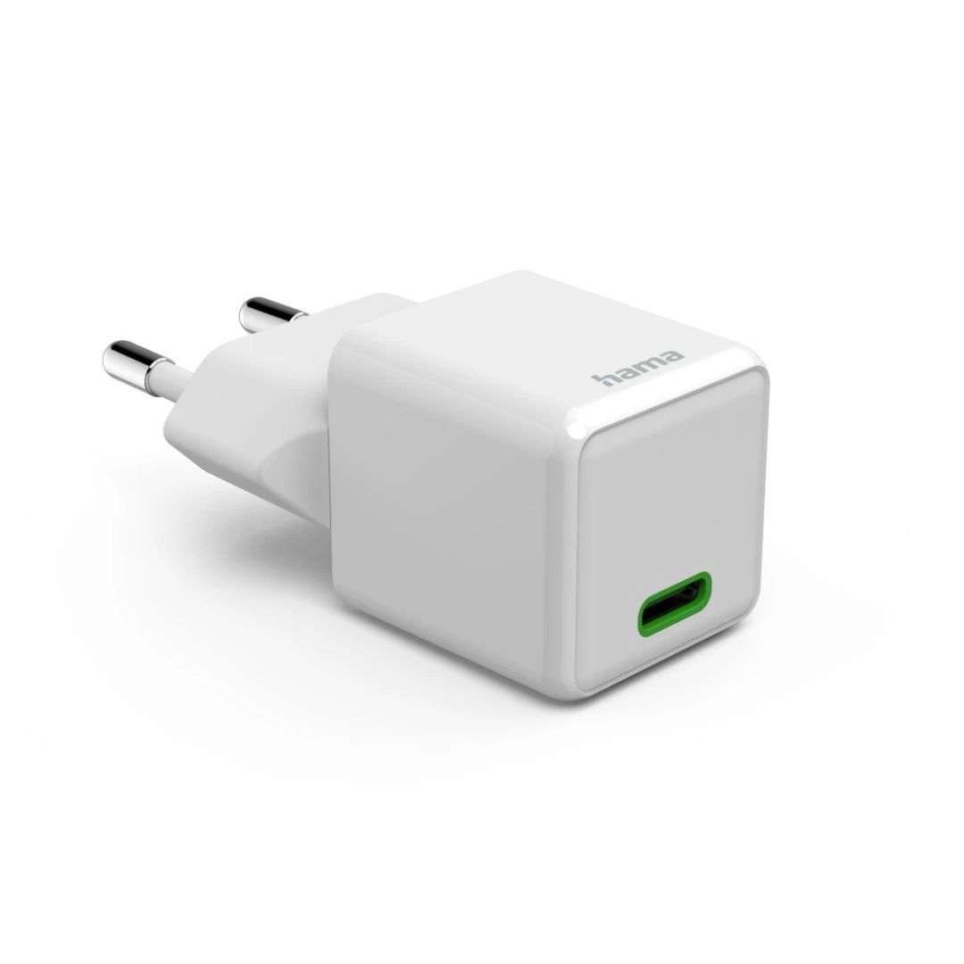 Hama Fast Charger GaN USB-C Super-Mini Charger PD 25W White Hama Fast Charger GaN USB-C Super-Mini Charger PD 25W White