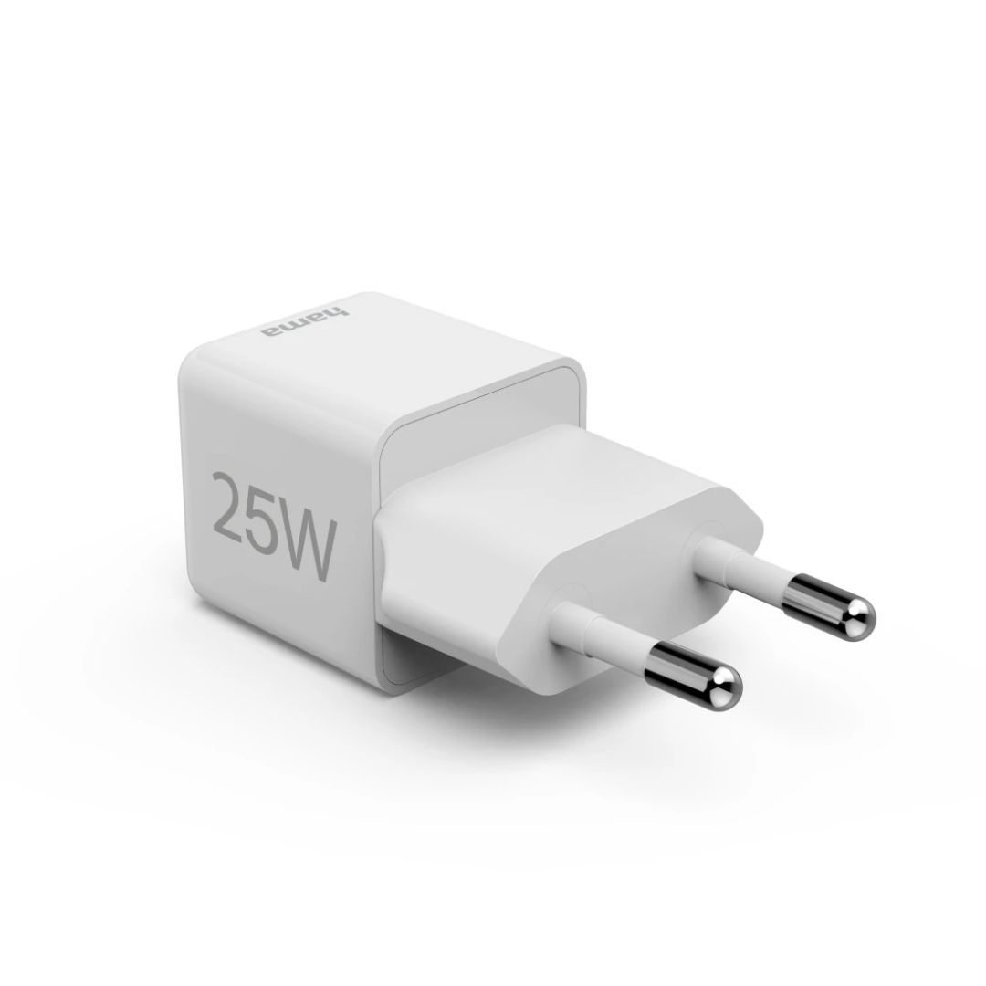 Hama Fast Charger GaN USB-C Super-Mini Charger PD 25W White Hama Fast Charger GaN USB-C Super-Mini Charger PD 25W White