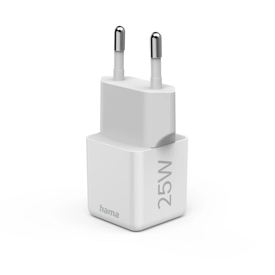 Hama Fast Charger GaN USB-C Super-Mini Charger PD 25W White Hama Fast Charger GaN USB-C Super-Mini Charger PD 25W White