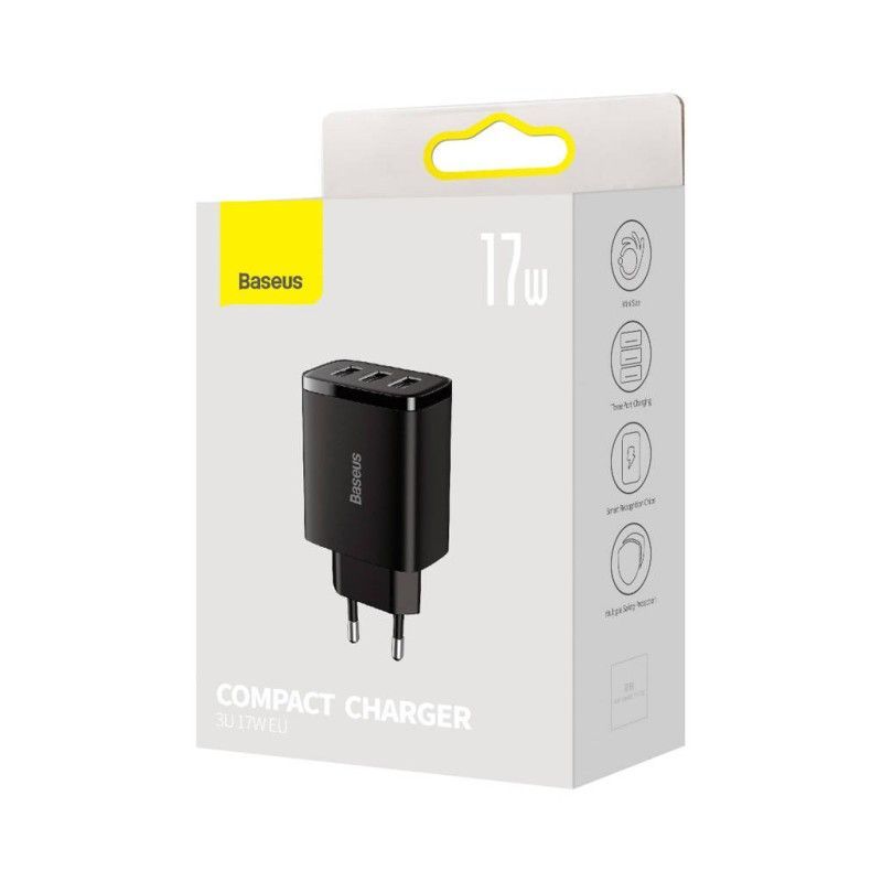 Baseus Compact Charger Black Baseus Compact Charger Black