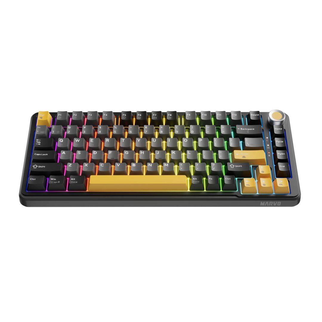 Marvo TITAN 75 Gaming Wireless Keyboard Black/Yellow HU Marvo TITAN 75 Gaming Wireless Keyboard Black/Yellow HU