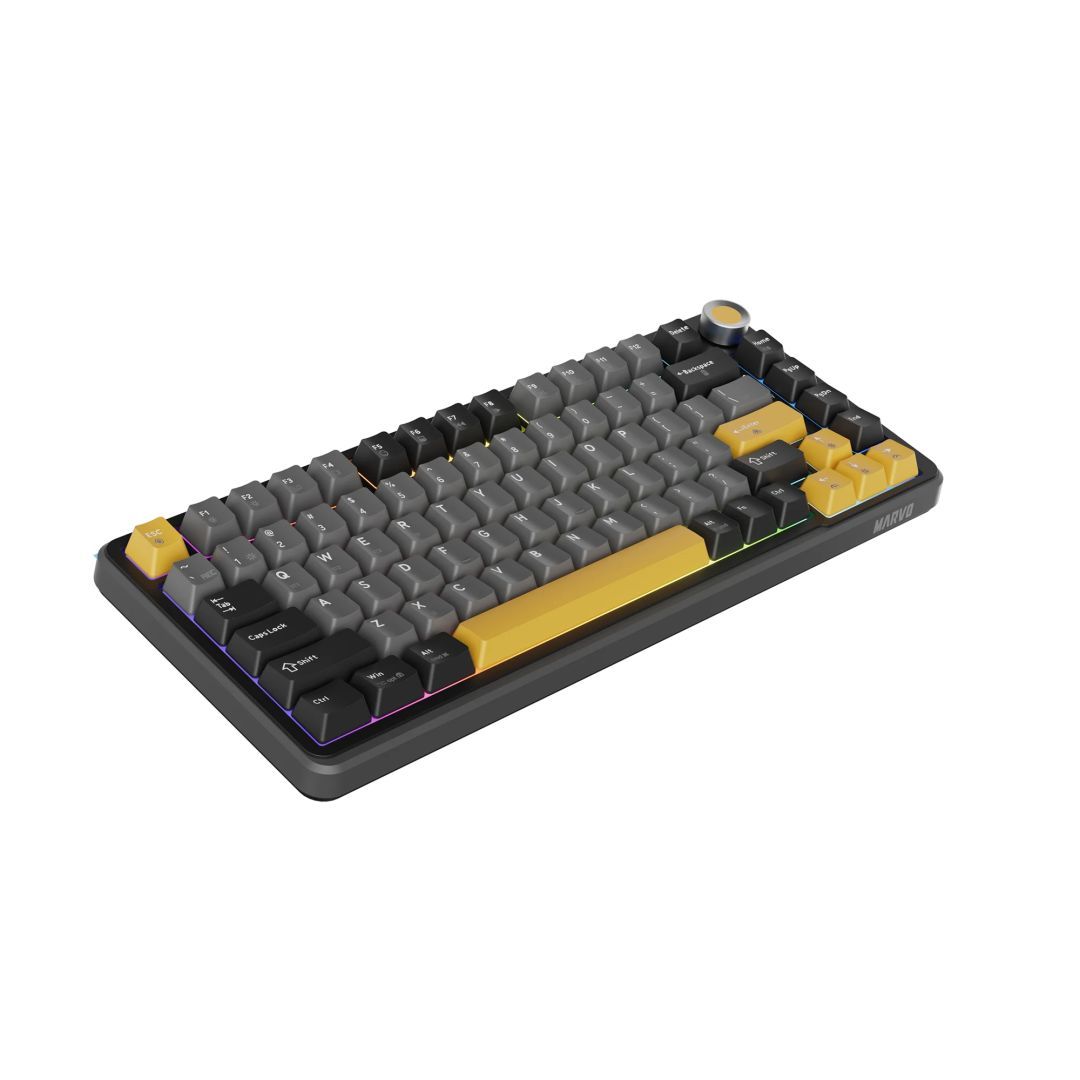 Marvo TITAN 75 Gaming Wireless Keyboard Black/Yellow HU Marvo TITAN 75 Gaming Wireless Keyboard Black/Yellow HU