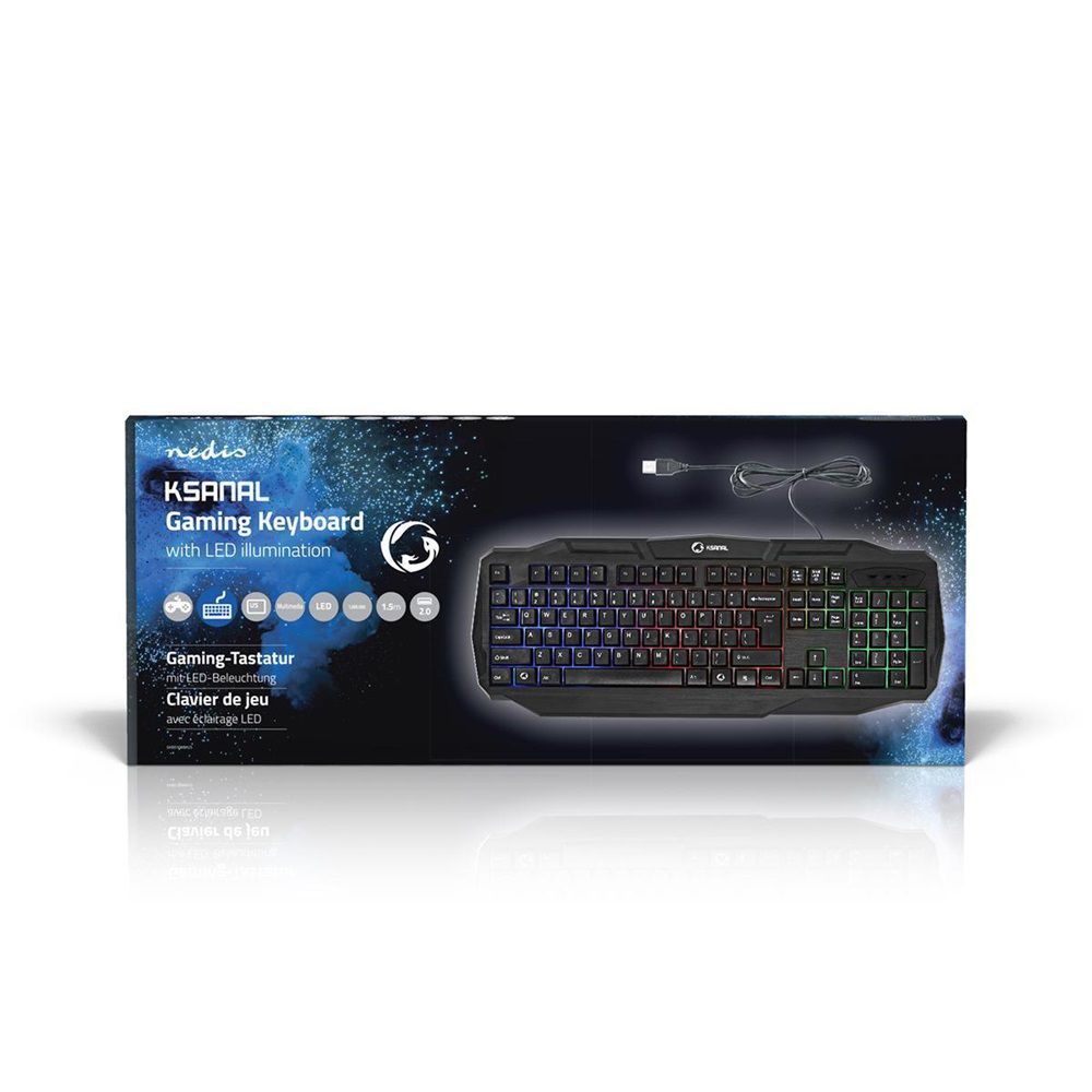 Nedis GKBD100BKUS Wired Gaming Keyboard Black US