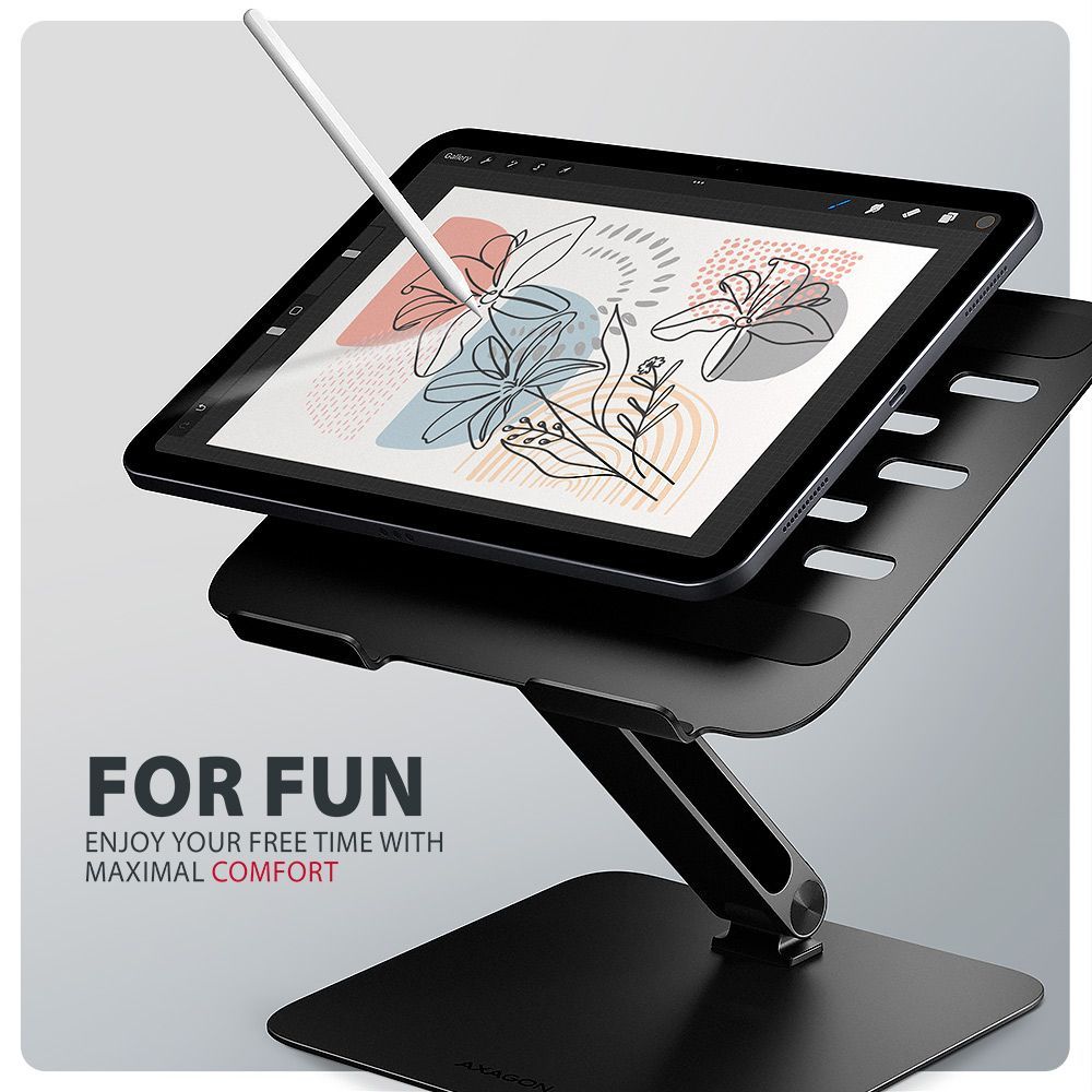 AXAGON STND-LQB stand for notebooks and tablets Black