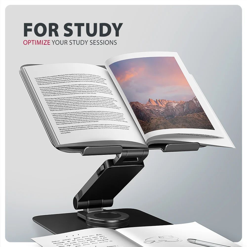 AXAGON STND-LRB stand with 360° rotation for laptops and tablets Black