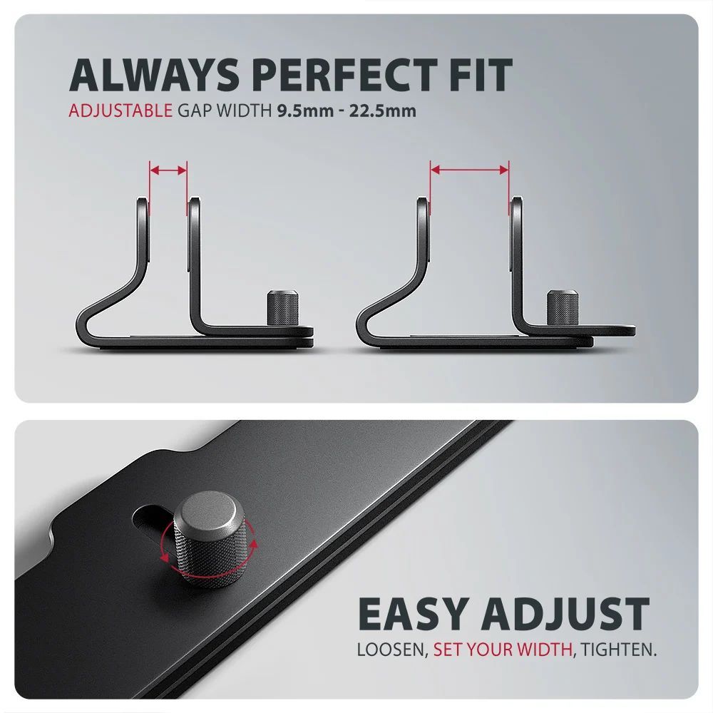 AXAGON STND-VB vertical stand for laptops and tablets Black