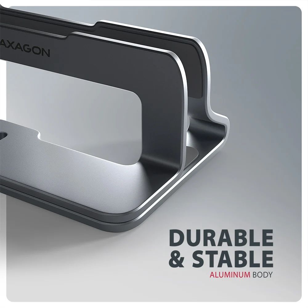 AXAGON STND-VG vertical stand for laptops and tablets Grey