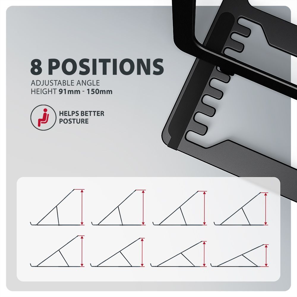 AXAGON STND-LAB stand for laptops and tablets Black