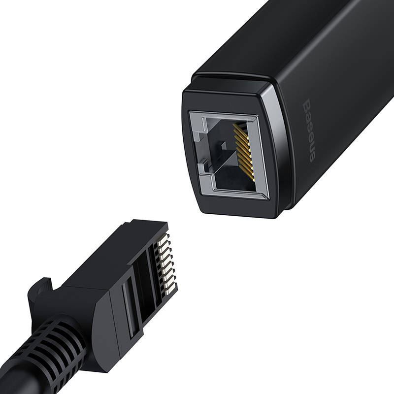 Baseus Baseus Lite Series USB – RJ45 hálózati adapter Black Baseus Baseus Lite Series USB – RJ45 hálózati adapter Black