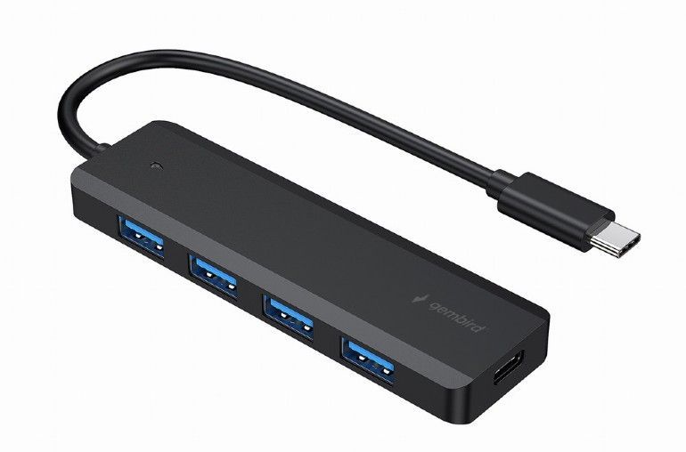 Gembird 4-portos USB3.1 Type-C HUB Black Gembird 4-portos USB3.1 Type-C HUB Black