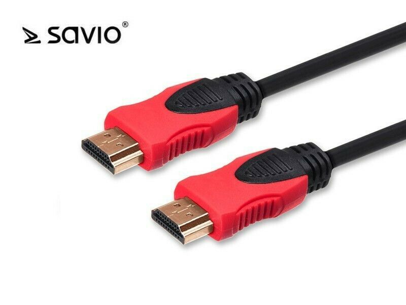 Savio CL-140 HDMI Male/Male cable 7,5m Black/Red Savio CL-140 HDMI Male/Male cable 7,5m Black/Red