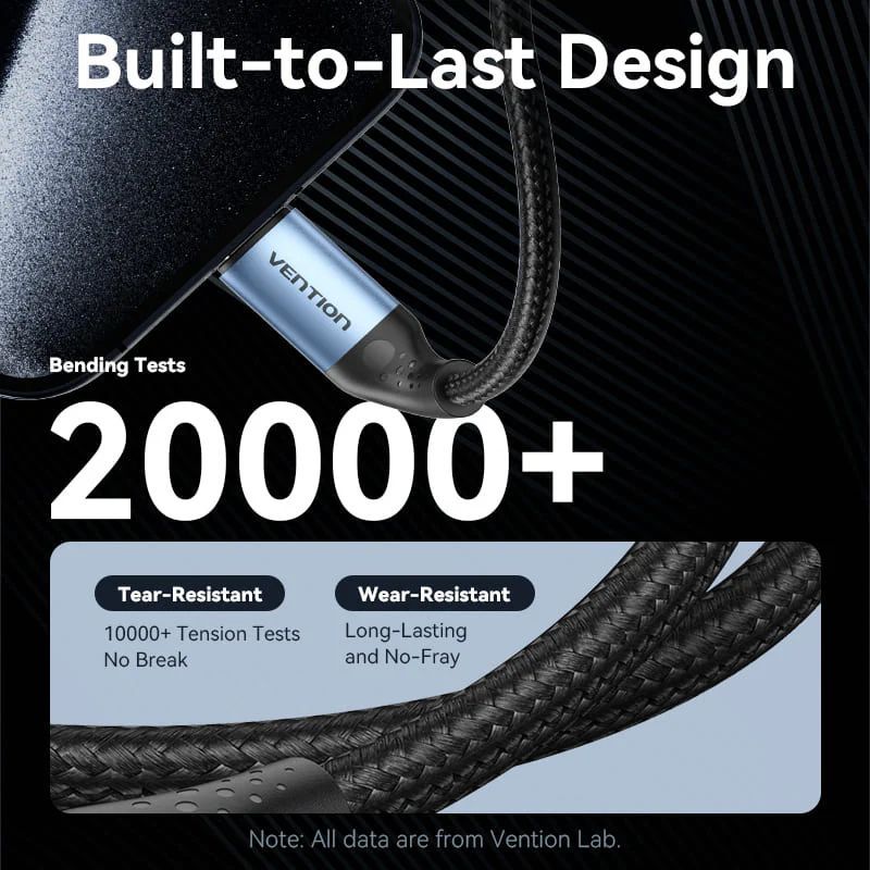 Vention USB 2.0 C Male to C Male 240W Cable 1m Black Vention USB 2.0 C Male to C Male 240W Cable 1m Black