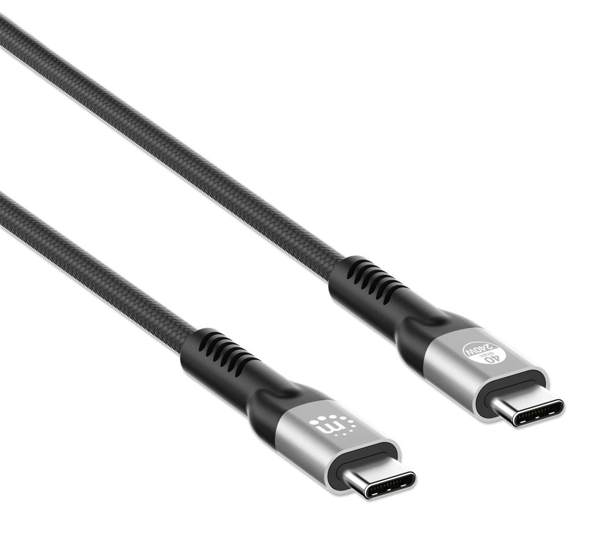 Manhattan USB-C to USB-C 240W 40Gbit/s 8K cable 2m Black Manhattan USB-C to USB-C 240W 40Gbit/s 8K cable 2m Black