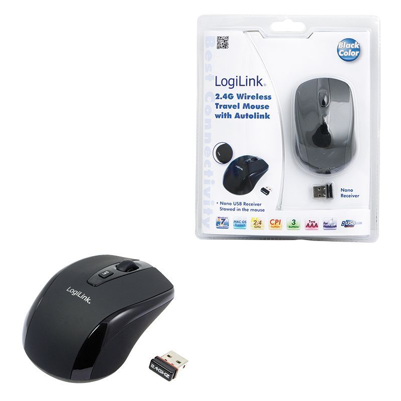 Logilink ID0031 Maus Wireless optical mouse Black Logilink ID0031 Maus Wireless optical mouse Black