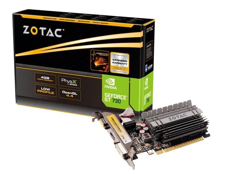 Zotac GeForce GT 730 4GB DDR3 Zone Edition Zotac GeForce GT 730 4GB DDR3 Zone Edition