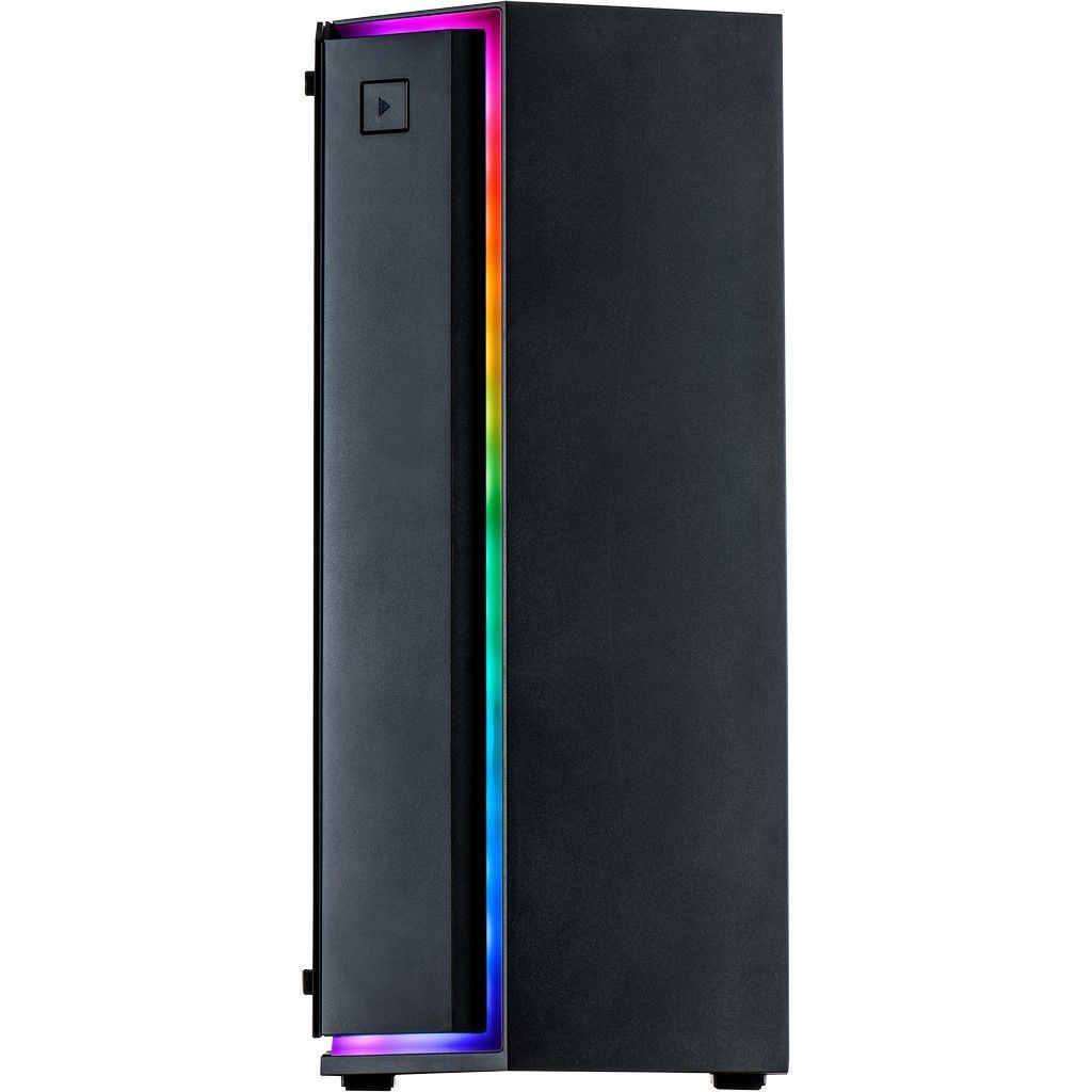 Inter-Tech S-3906 Renegade RGB Tempered Glass Black