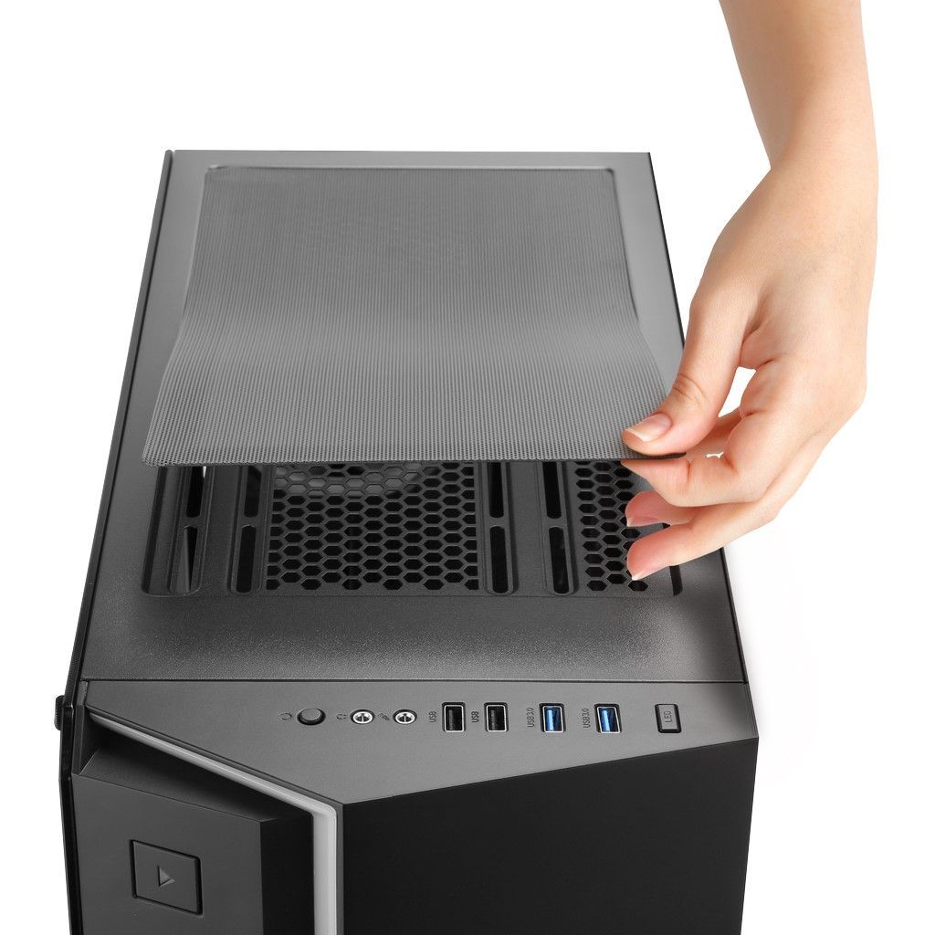 Inter-Tech S-3906 Renegade RGB Tempered Glass Black