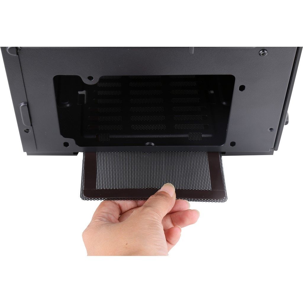 Inter-Tech S-3906 Renegade RGB Tempered Glass Black