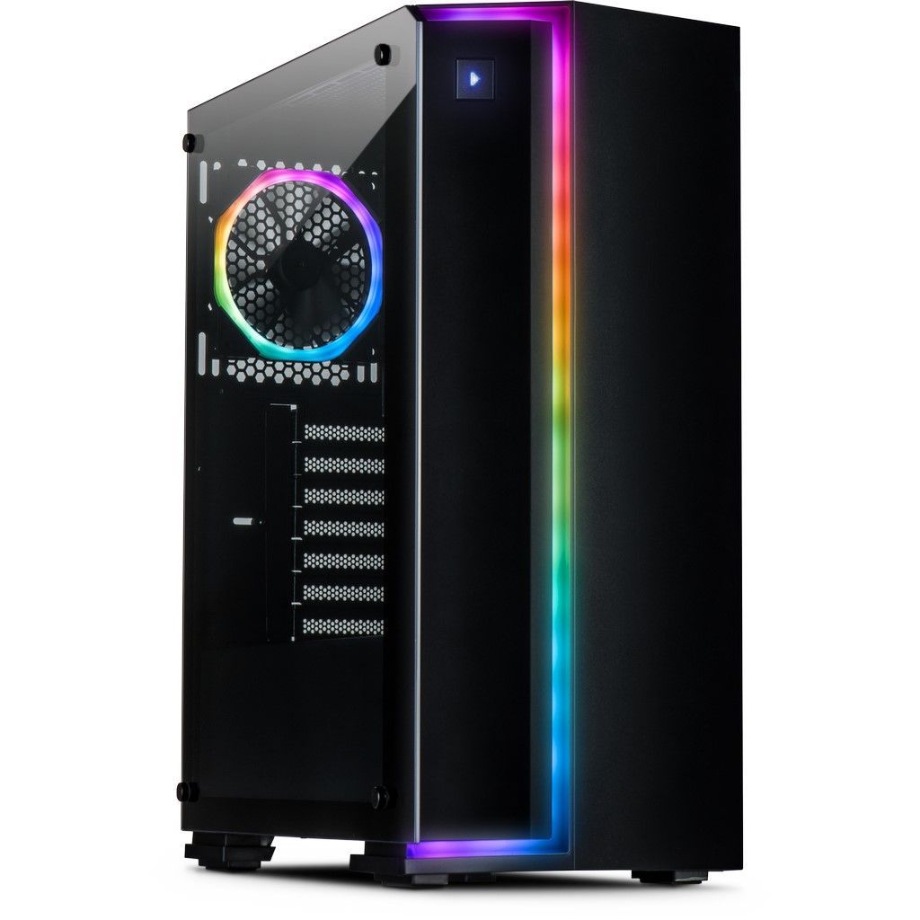 Inter-Tech S-3906 Renegade RGB Tempered Glass Black