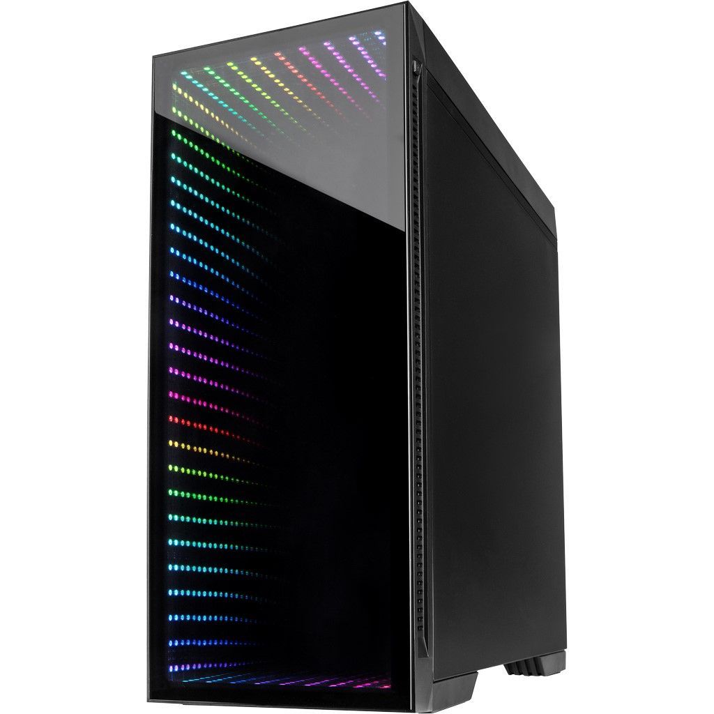 Inter-Tech X-908 Infini2 RGB Tempered Glass Black