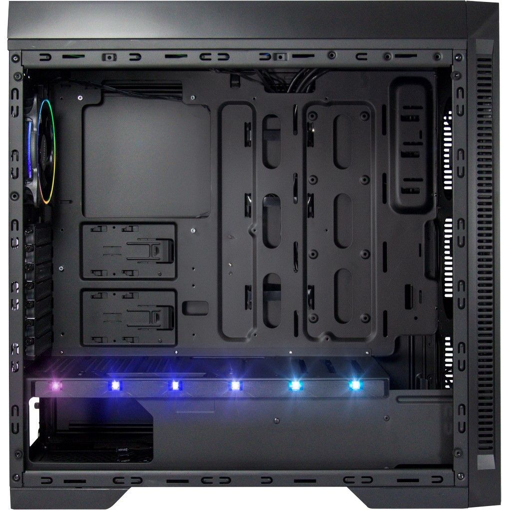Inter-Tech X-908 Infini2 RGB Tempered Glass Black